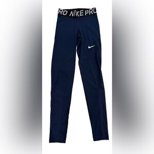 Nike Navy Leggings Mesh Detailing